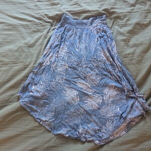 Mahina Blue and White A-Line Skirt